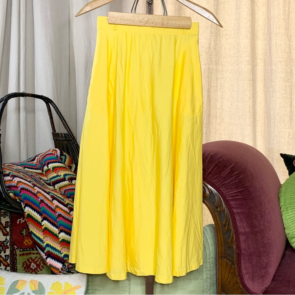 70s Yellow A-Line Skirt - Picture 6 of 7